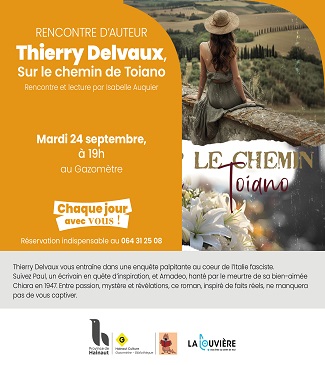 Rencontre littéraire Thierry Delvaux 24 septembre