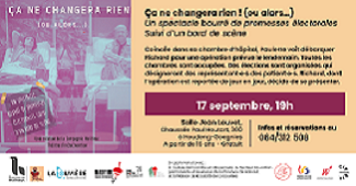 Spectacle gratuit 17 septembre ça ne changera rien Compagnie Maritime