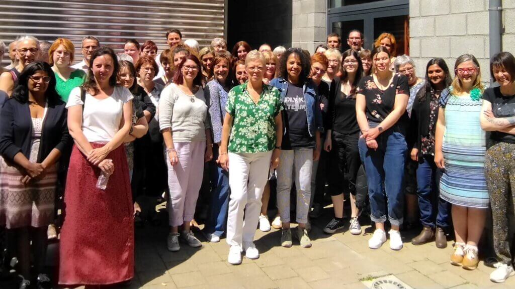 Photo de groupe du réseau des bibliothécaires du Hainaut.